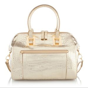 HENRI BENDEL Embossed Metallic Whitney Satchel